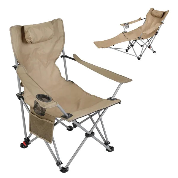 Chaise de camping inclinable extérieur 95-160 Angle réglable carbone acier cadre lourd Du