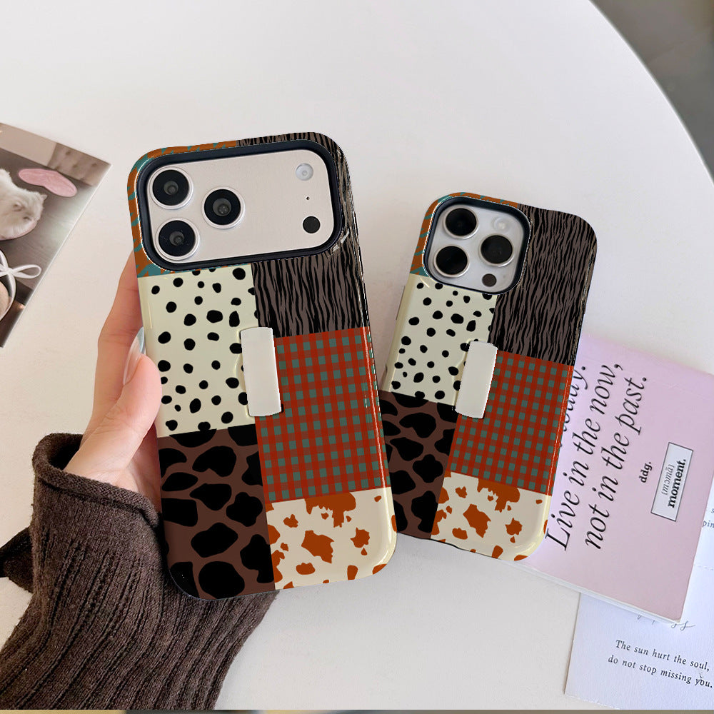 Meilleure vente Film et stand Two-in-one Phone Case