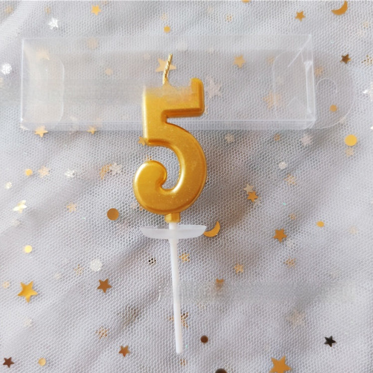 Décoration de gâteau d'anniversaire de bougie numérique