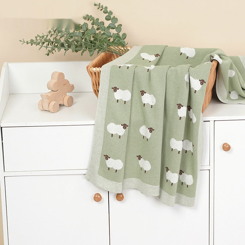 Adorable couverture en alpaga tricotée souple pour bébés