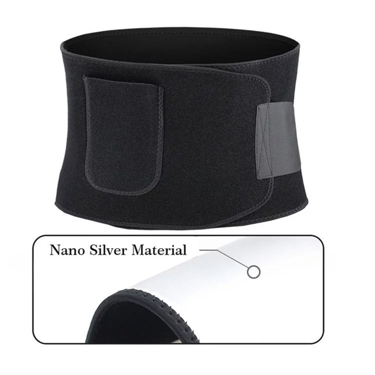 Hommes Femmes Tour de taille Ceinture Sweat Wrap Tummy Estomach Perte de poids Fat Burner