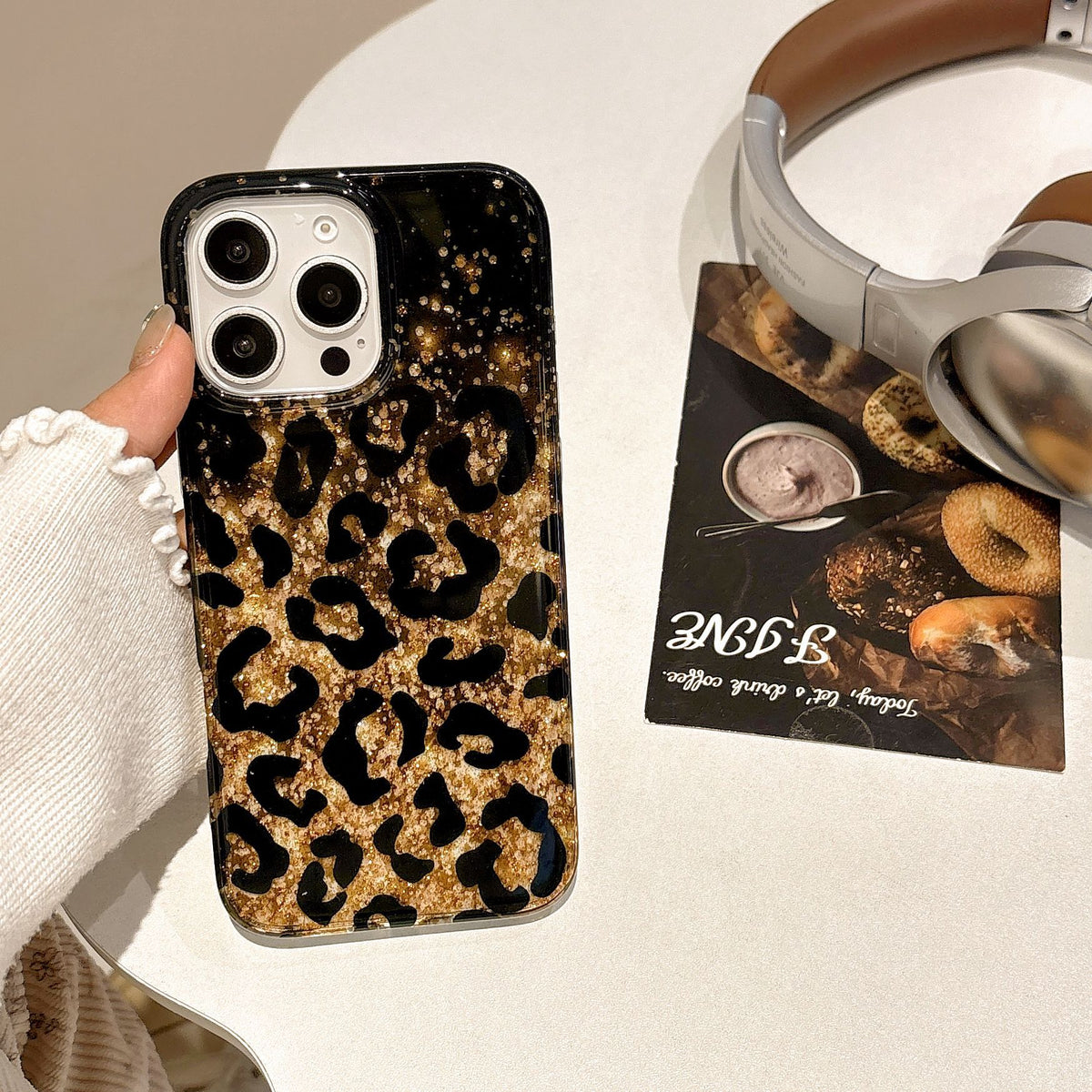 Étui téléphonique personnalisé pour fille Leopard