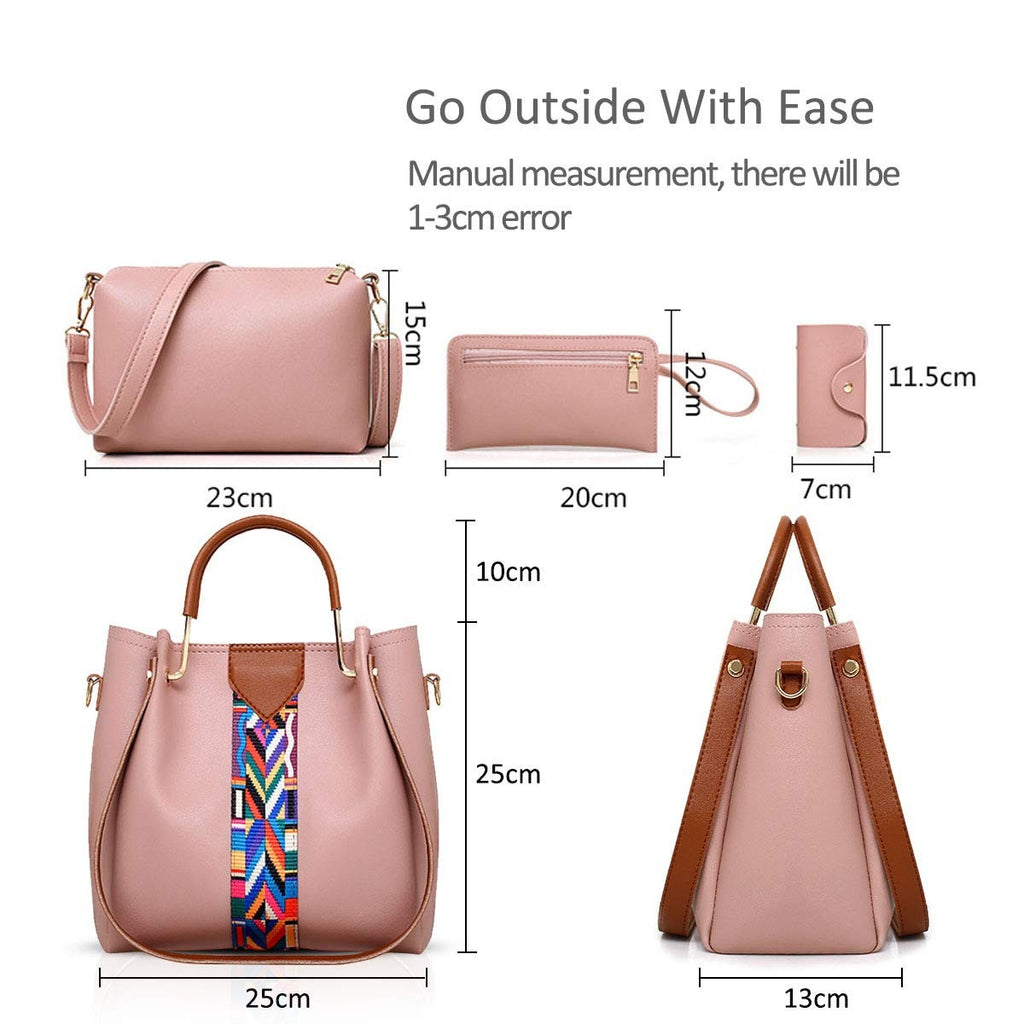 Sacs à main pour femmes Sacs à épaules Sacs à main de 4 pcs Sacs à main pour dames Sacs pour le corps supérieur