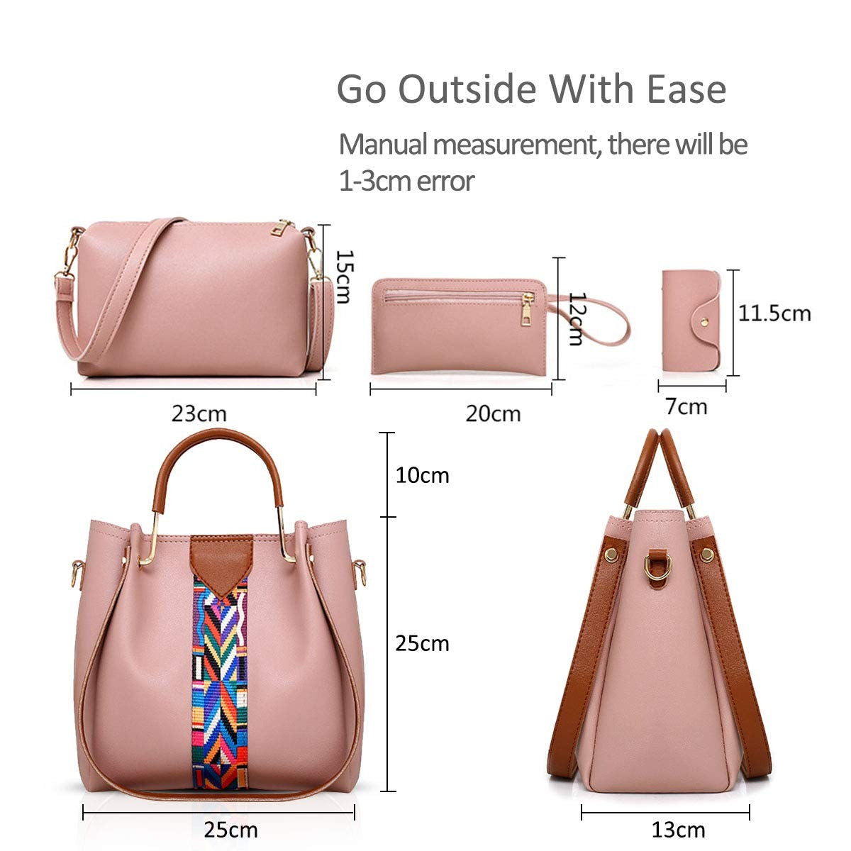 Sacs à main pour femmes Sacs à épaules Sacs à main de 4 pcs Sacs à main pour dames Sacs pour le corps supérieur