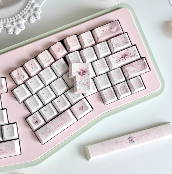 Rose Old Story Keyboard Keycaps Original fait en usine