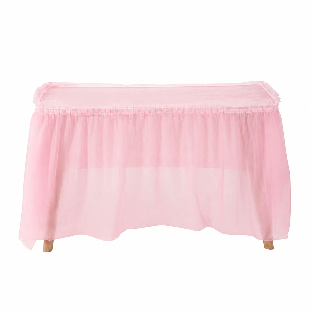PEVA Jupe de table autocollante imperméable à l'huile-proof jetable skirting pour le mariage de fête