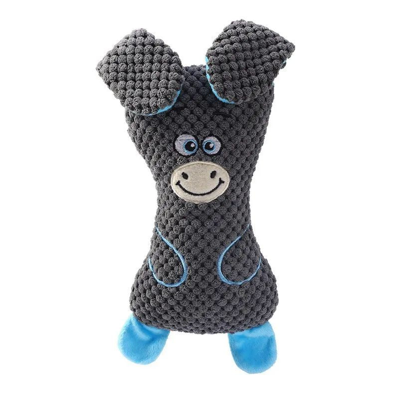 Jouets en peluche de chien Squeak mignons formes animales Grin de dents et de dents propres Pla interactif