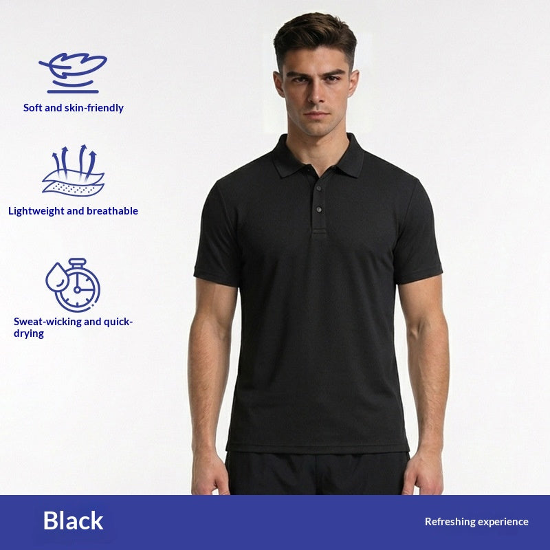 T-shirt de sport homme d'été à manches courtes couleur solide