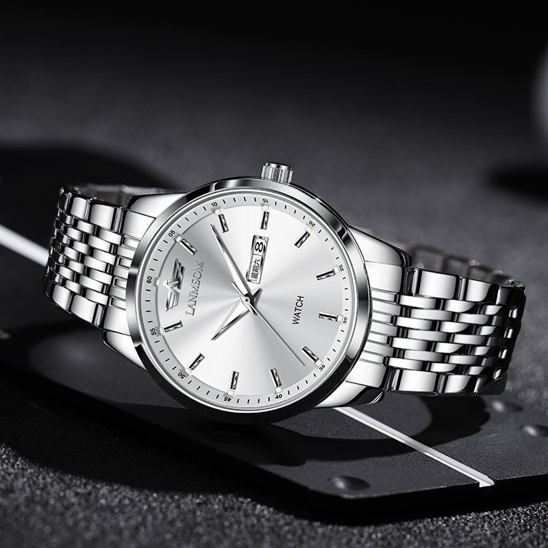 Slim Business Watch Affichage double-date étanche Lumineux et entièrement automatique