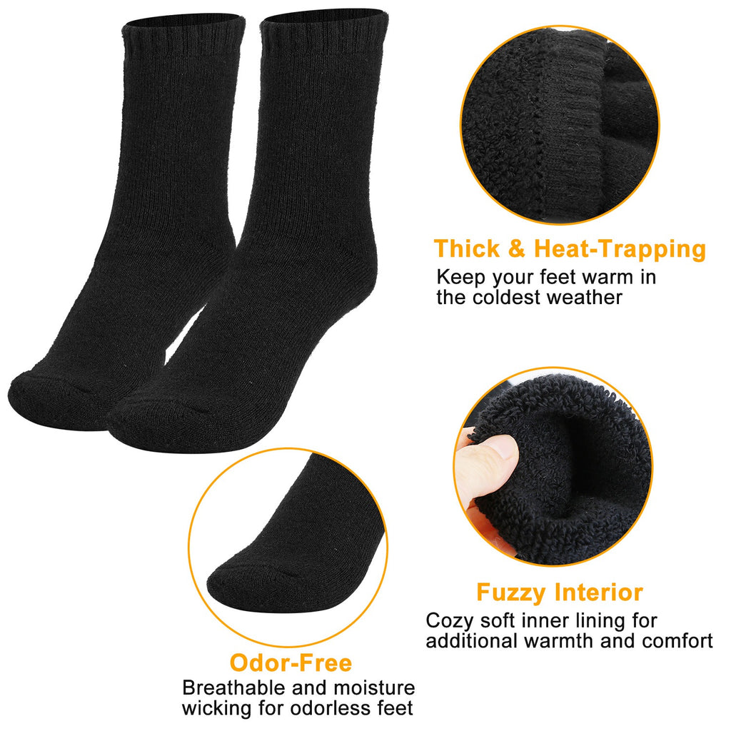 3 Options de couleur -- 3 paires hommes Chaussettes chaudes en laine Soft Cozy Chaussettes thermiques d'hiver pour les hommes