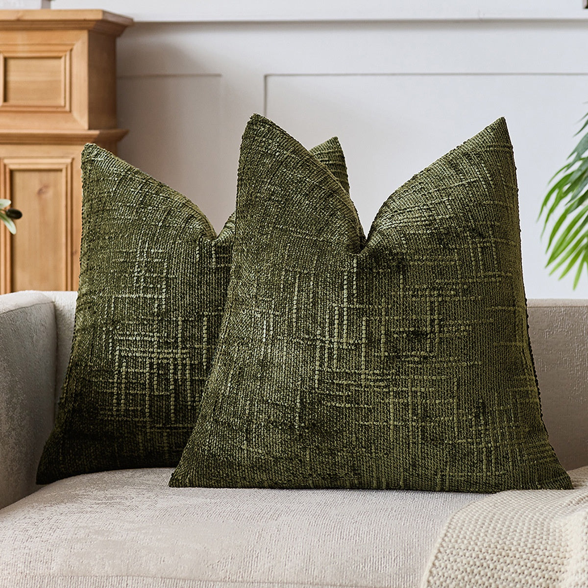 Oreiller à jet maison Chenille section bambou