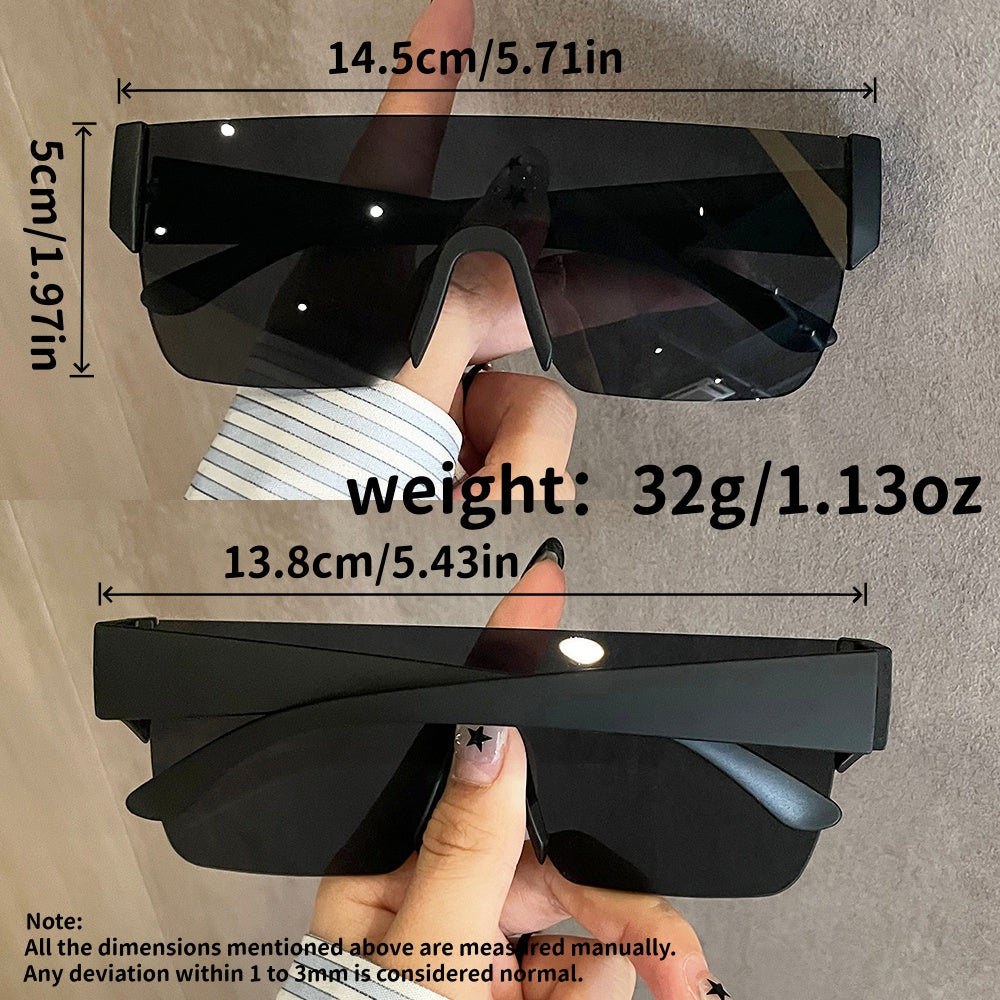 Lunettes de soleil à grand cadre intégrées sans cadre