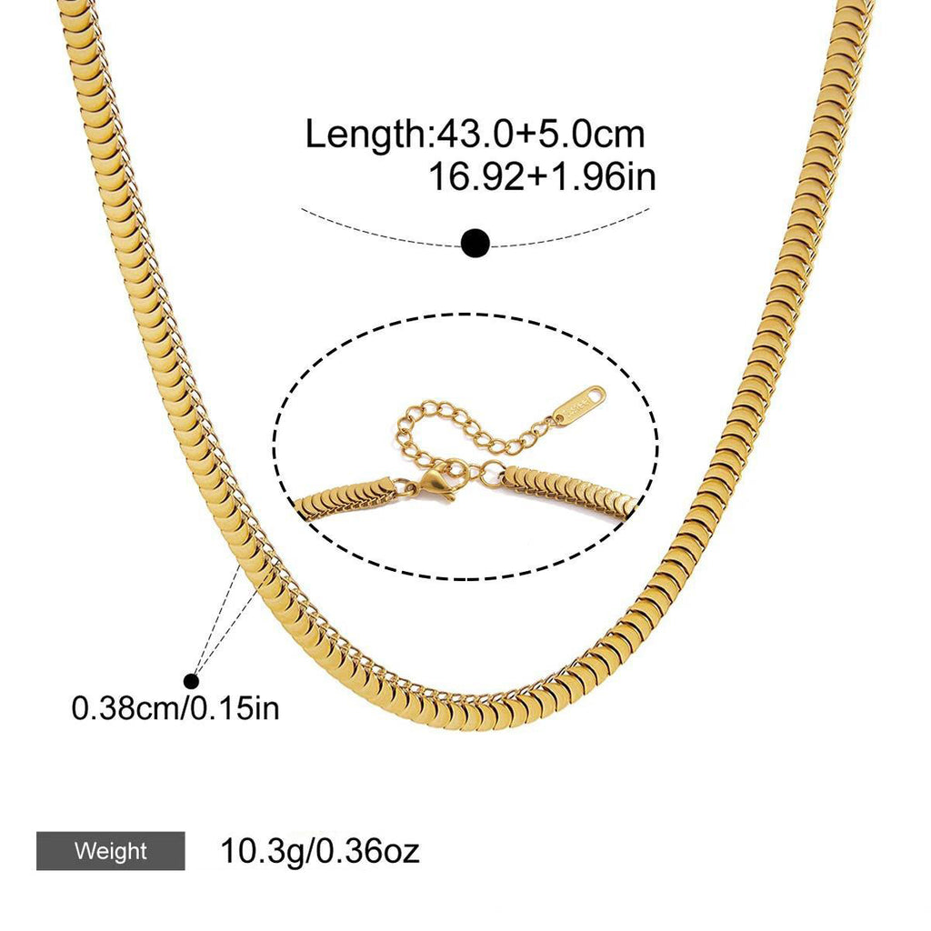 Collier en acier inoxydable en titane pour femmes