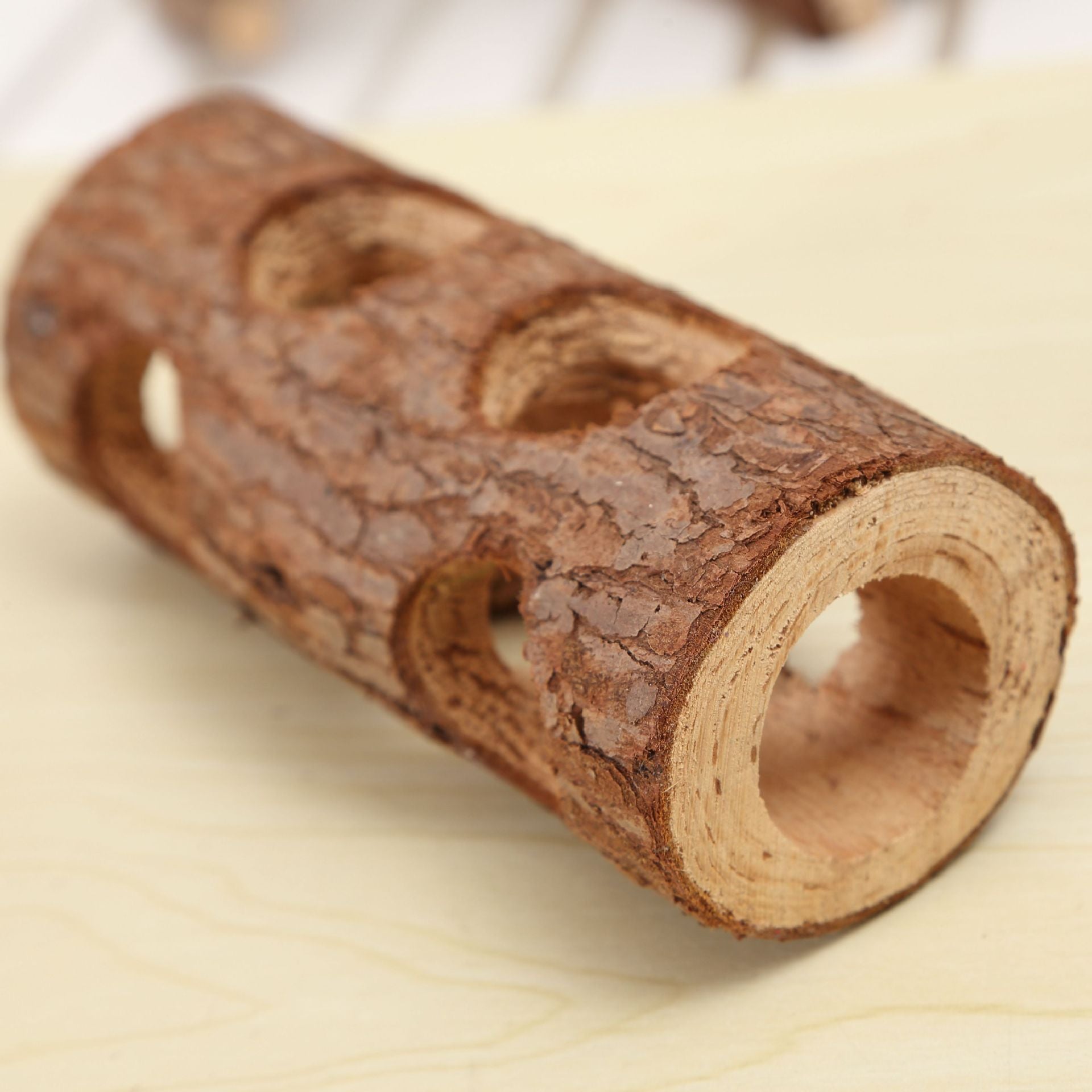 Hamster Pipe en bois massif Bird Platform Rabbit Molar Chiens et chats Toy Tree Tube