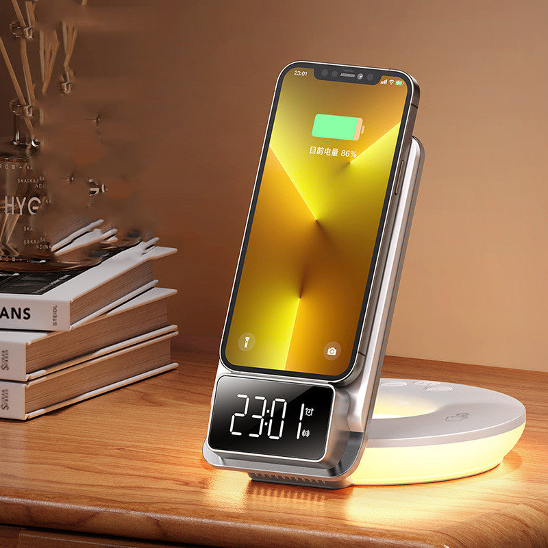 Chargeur sans fil multifonction 15W Support de bureau pliable avec lumière de nuit
