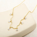 Cross-Border New Product Wave-Shaped Zircon Necklace, Niche Light Luxury Minimalist Pendant Jewelry, High-End Feminine Accessories