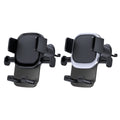 Car téléphone mobile de navigation support-air sortie modèle-noir et argent-plastique-1 pièce