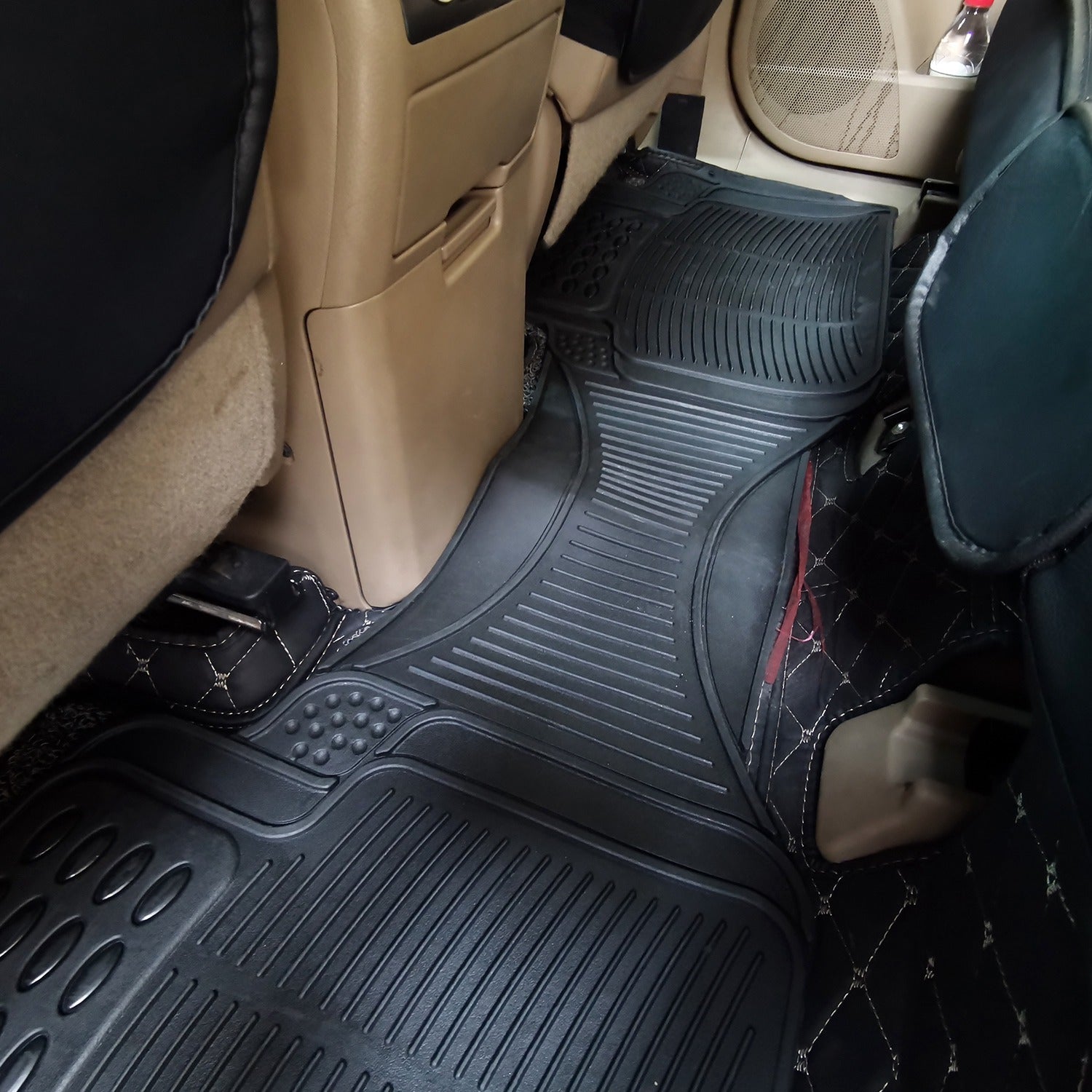 Set de 3Pcs tapis de sol automobile Set avant arrière PVC tapis de sol en caoutchouc