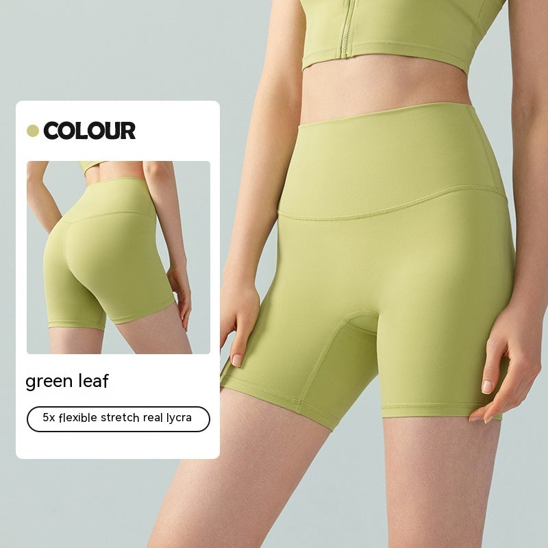 Lycra Yoga Tight Shorts Femme Été Haute Élastique Hip Lifting Quatre Points Cyclisme Pantalon