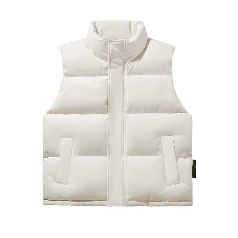 Veste en coton rembourré sans manches de couple tendance