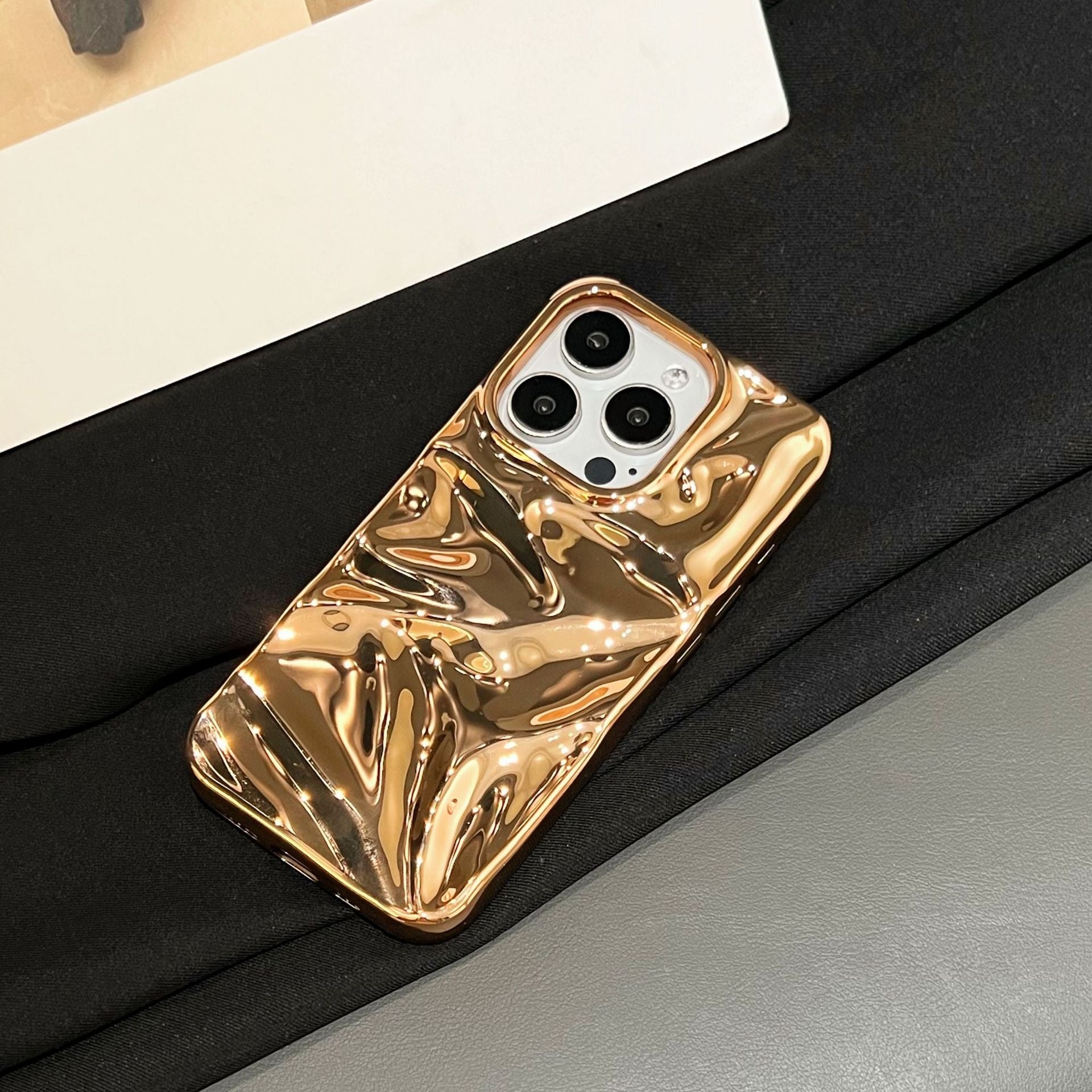 Electroplating Trois dimensions Pléate Pattern Shell Sens avancé