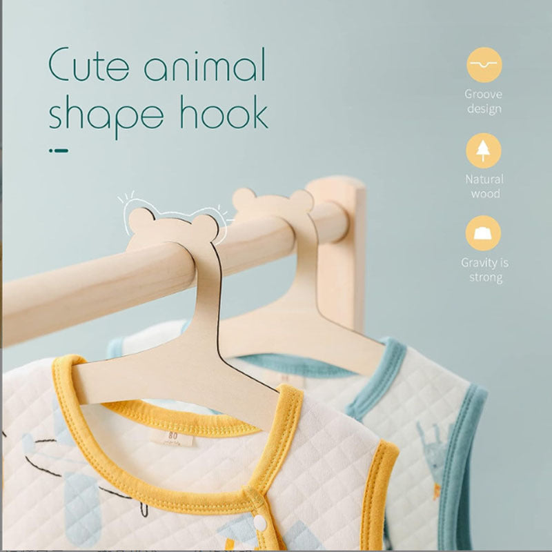 Ours en bois Enfants Enfants Vêtements de cintre Pantalons