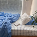 Autumn/Winter Washed Cotton Solid Color Four-Piece Duvet Cover Set