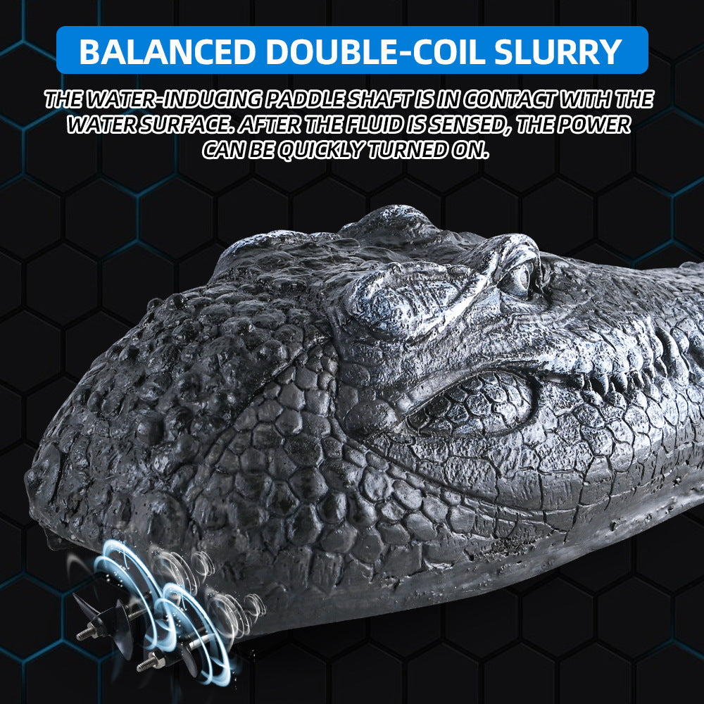 Simulated Crocodile Head Remote-control Navire pour enfants Modèle de bateau Jouets Garçon Spoof