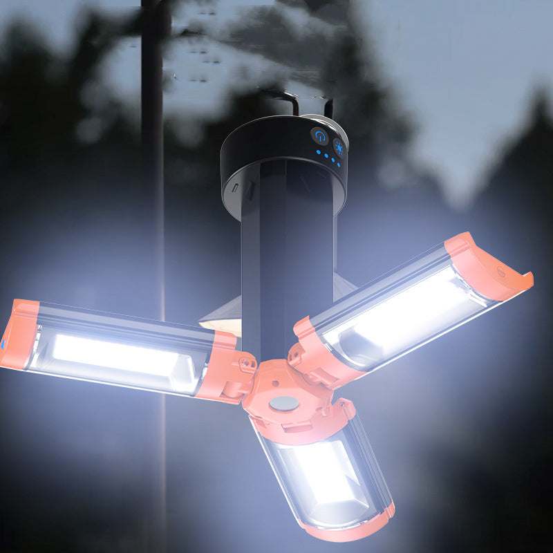 Lanterne de camping pliante multifonctionnelle avec lampe de poche Bracket