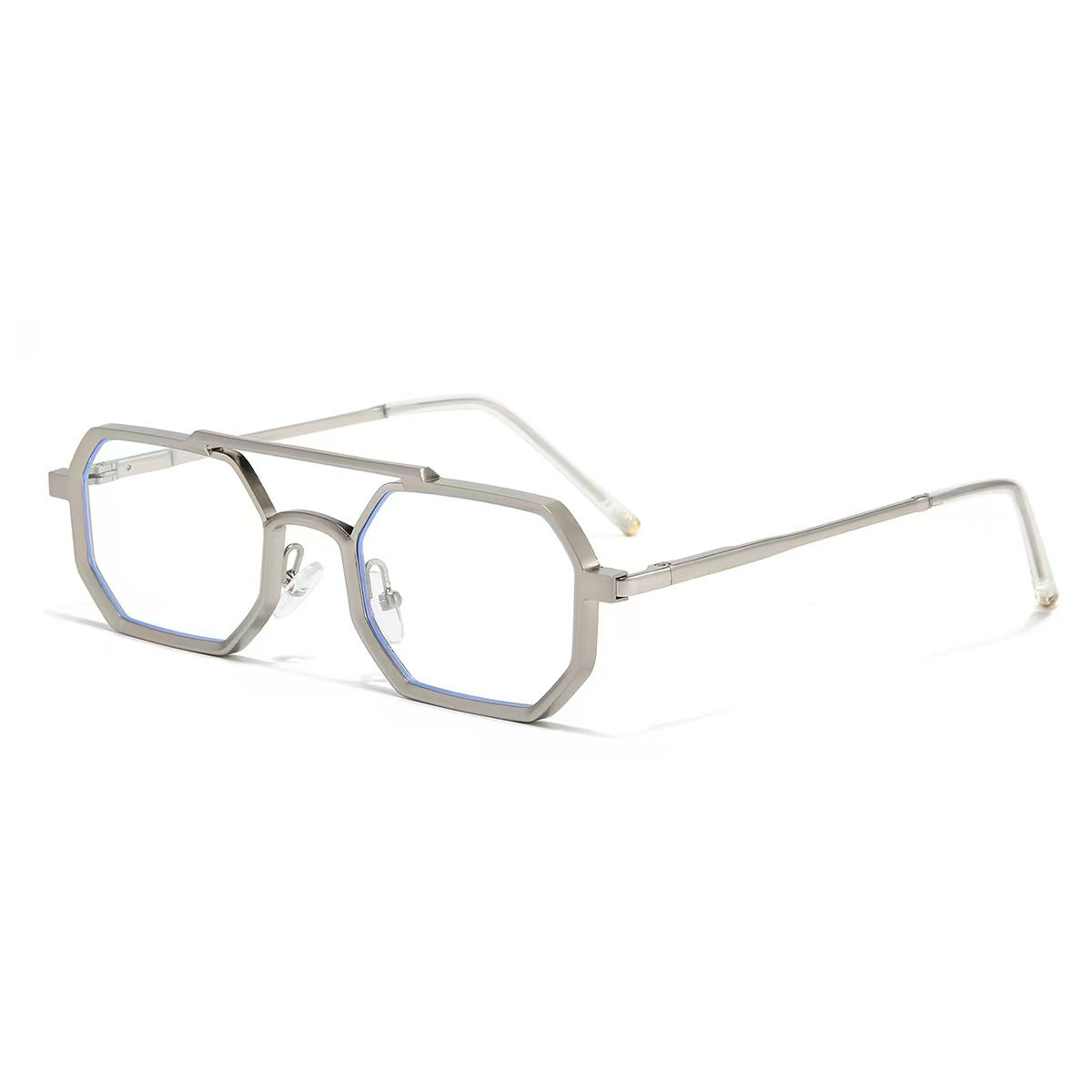 Lunettes de soleil polygonales pour petit cadre en métal Universal