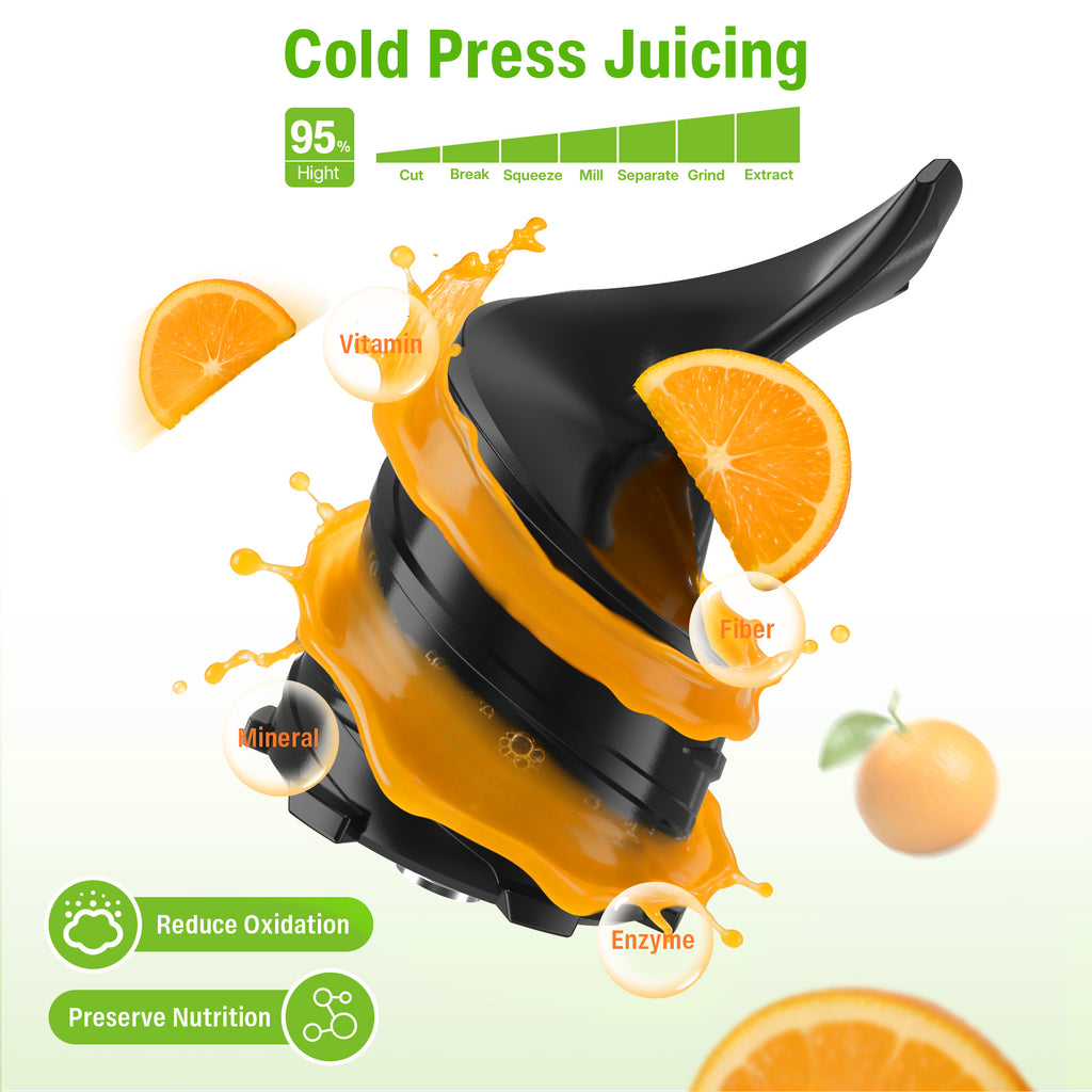 Cold Press Juicer avec 6 po. Large Feed Chute