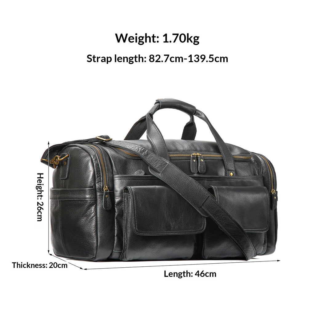 Sac de voyage en cuir véritable pour hommes