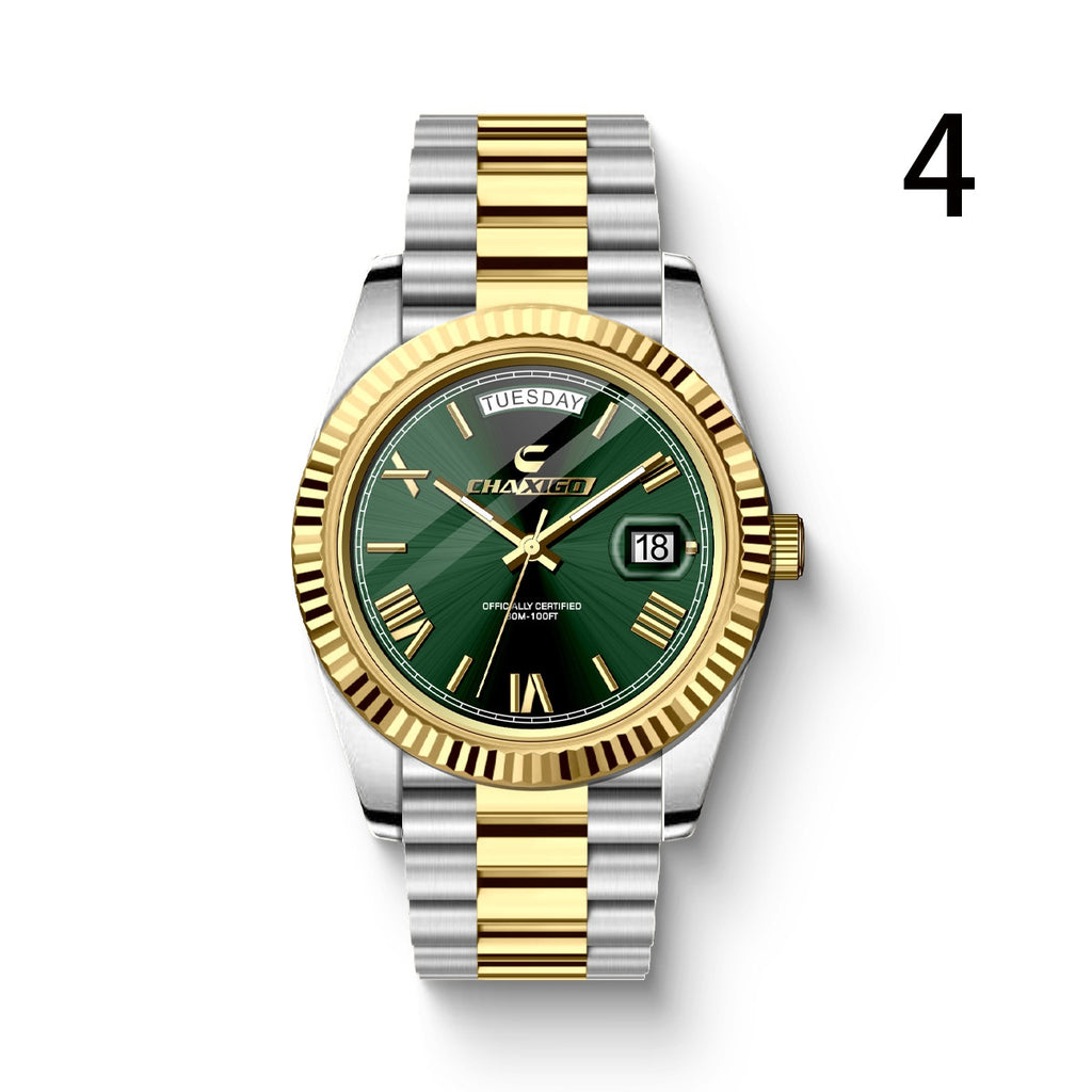 Montres de mode hommes bracelet en acier Grand cadran Quartz Wrist Watch