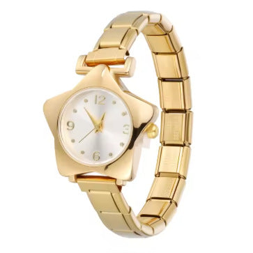 Bracelet de montre en acier inoxydable cinq étoiles coloré