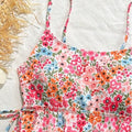 Imprimé floral Camisole taille Tummyhiding tummyhiding doux deux pièces Resort maillot de bain