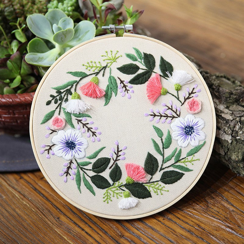 Peinture à la main Diy suspendu Kit de couture à fleurs tridimensionnel
