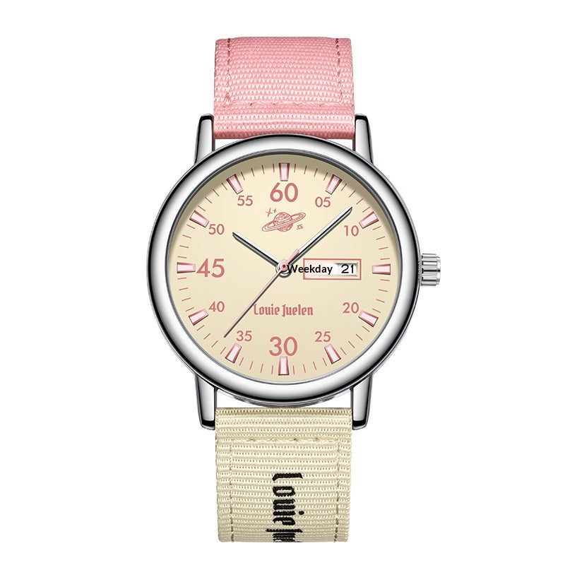 Montre Quartz étudiante personnalisée rétro