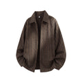 Chemise à manches longues surdimensionnées à bande verticale