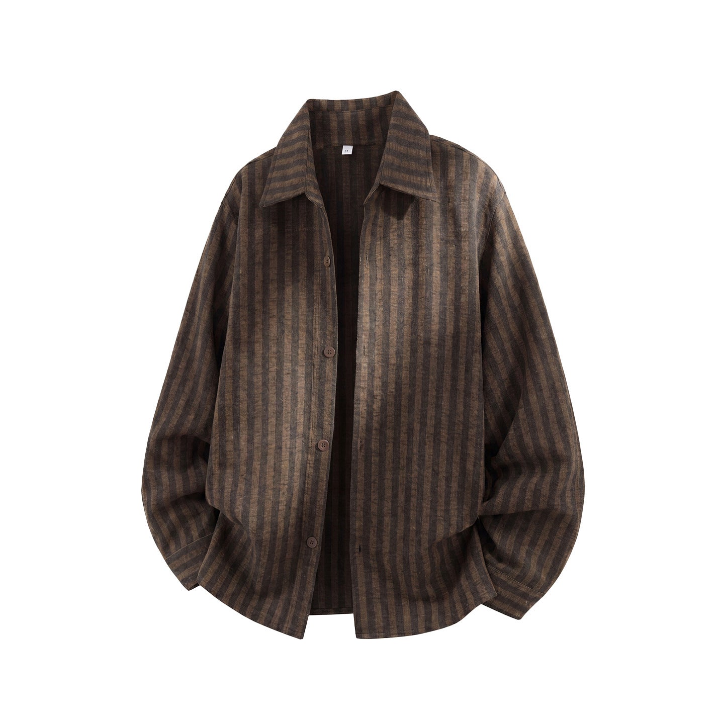 Chemise à manches longues surdimensionnées à bande verticale