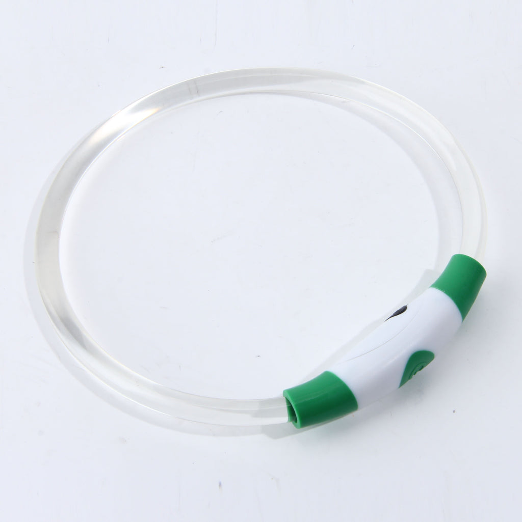 Fermoir de fibre optique haute transparence Émettant la lumière Collier LED rechargeable