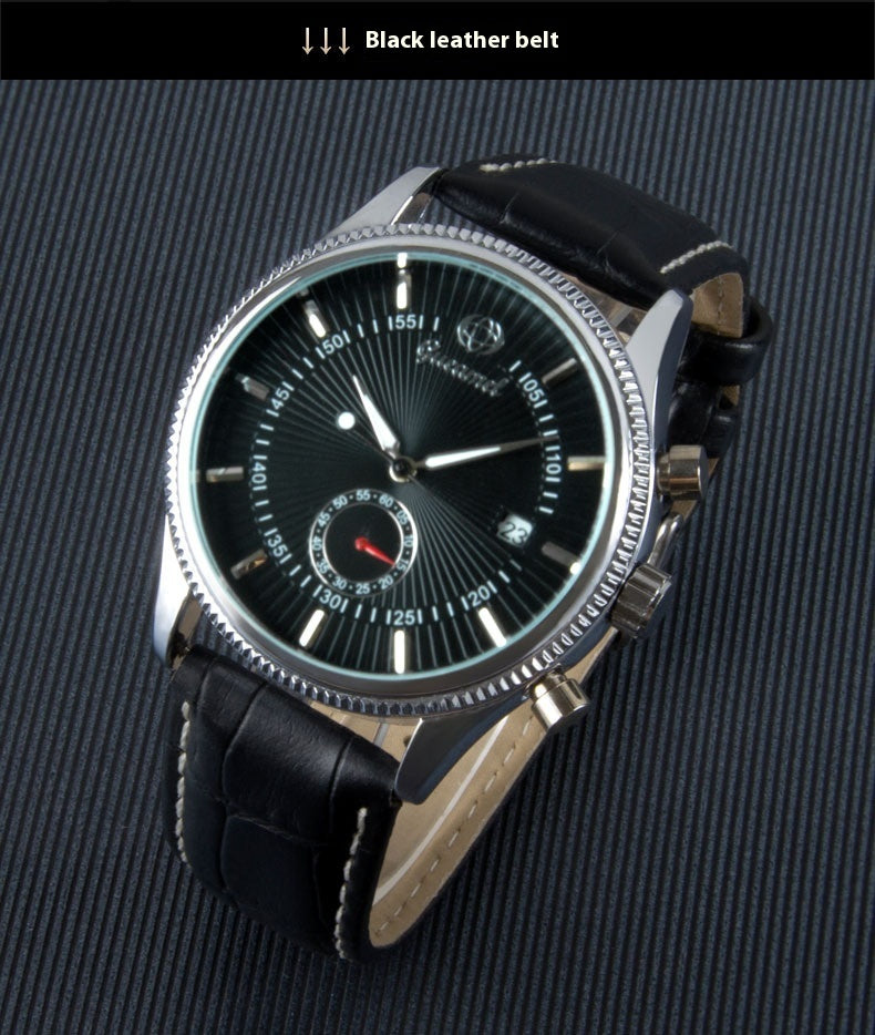 Mécanique en acier d'affaires montre hommes