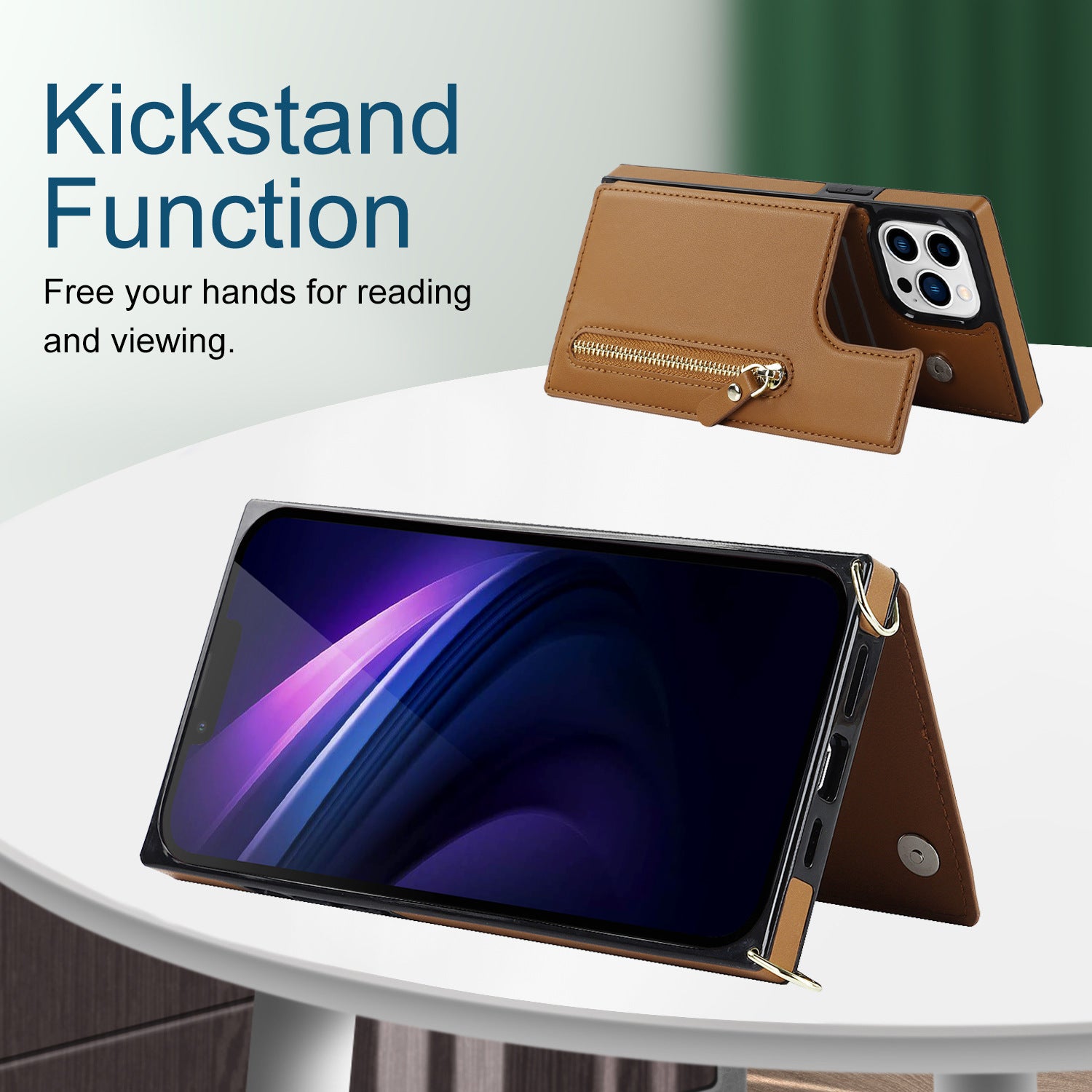 Sangle d'épaules transversales Flip Card Zipper Protection Shell