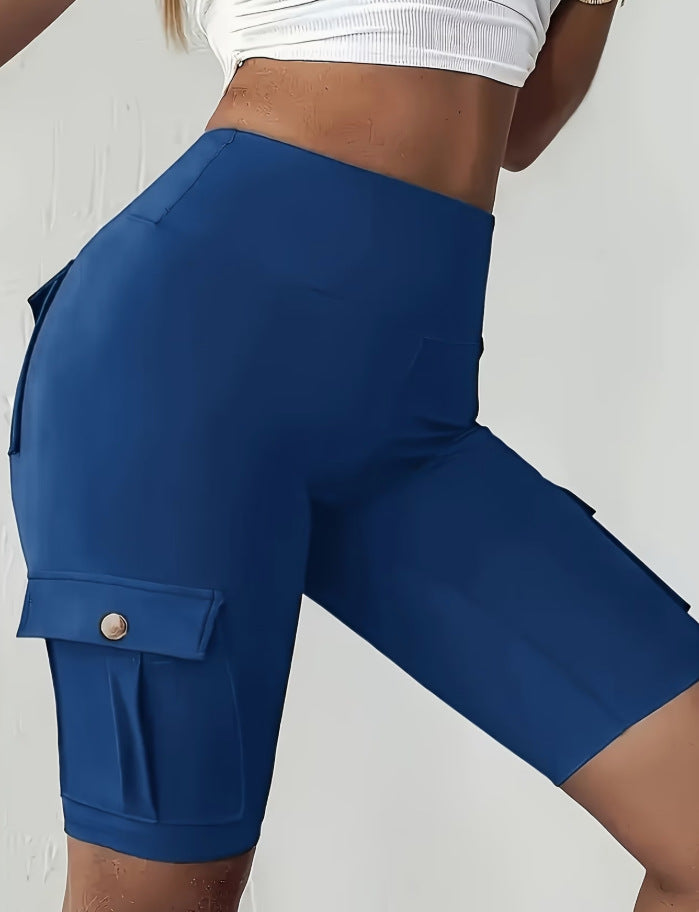 Temu Européen et américain Style Printemps et Automne Pocket Sports Yoga Cargo Short Casual