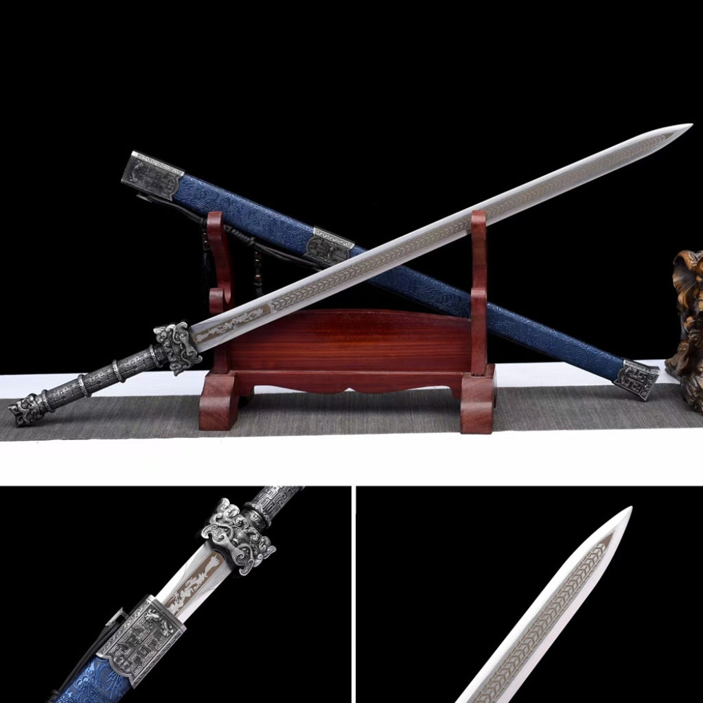 Épée de Tang-Style Integral style antique Épée Long Épée de Manganèse Lame d'épée en acier Han-Style S