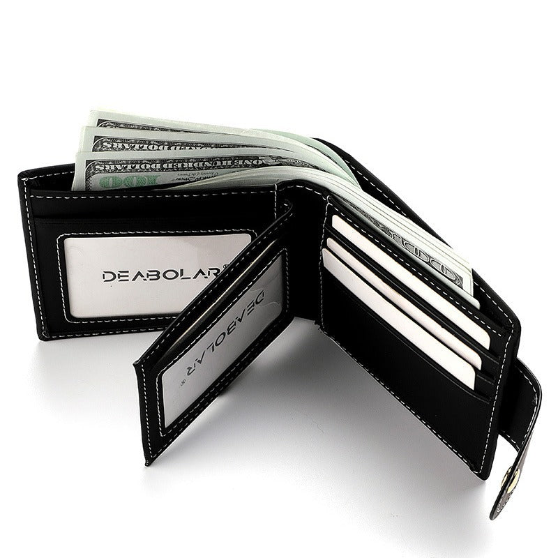 Short hommes cartes multiples fentes Zipper Personality Wallet