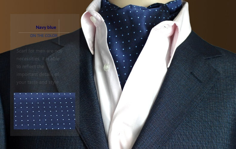 Echarpe Jacquard formelle pour hommes avec écharpe de cou de pois minuscules
