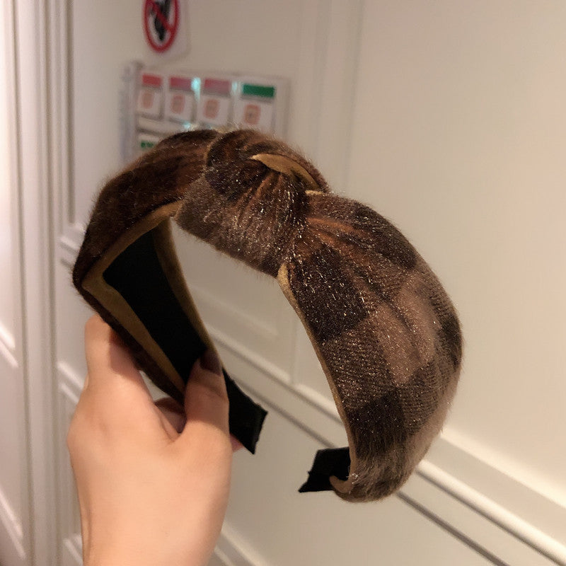 Strass Bowknot cheveux Tie tissu sangle de tête