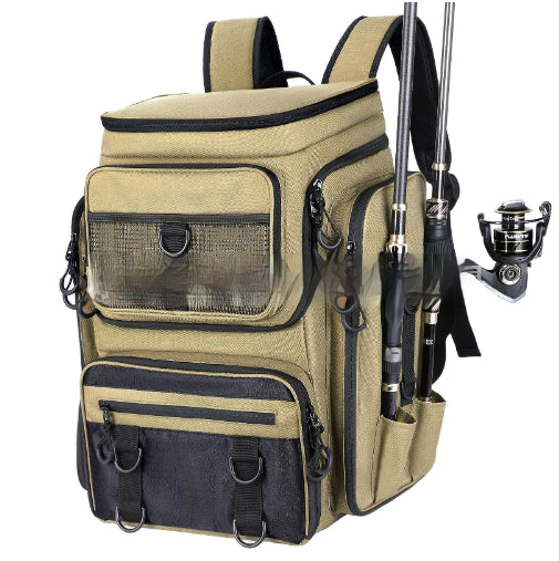 Outdoor Multi-Functional Fish Tackle sac de pêche Rangement de la tige de poisson sac à dos