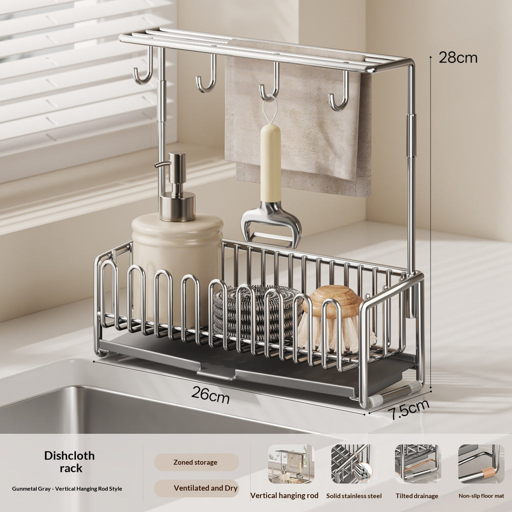 Kitchen Acier inoxydable Dishwhabil Porte-clac de séchage