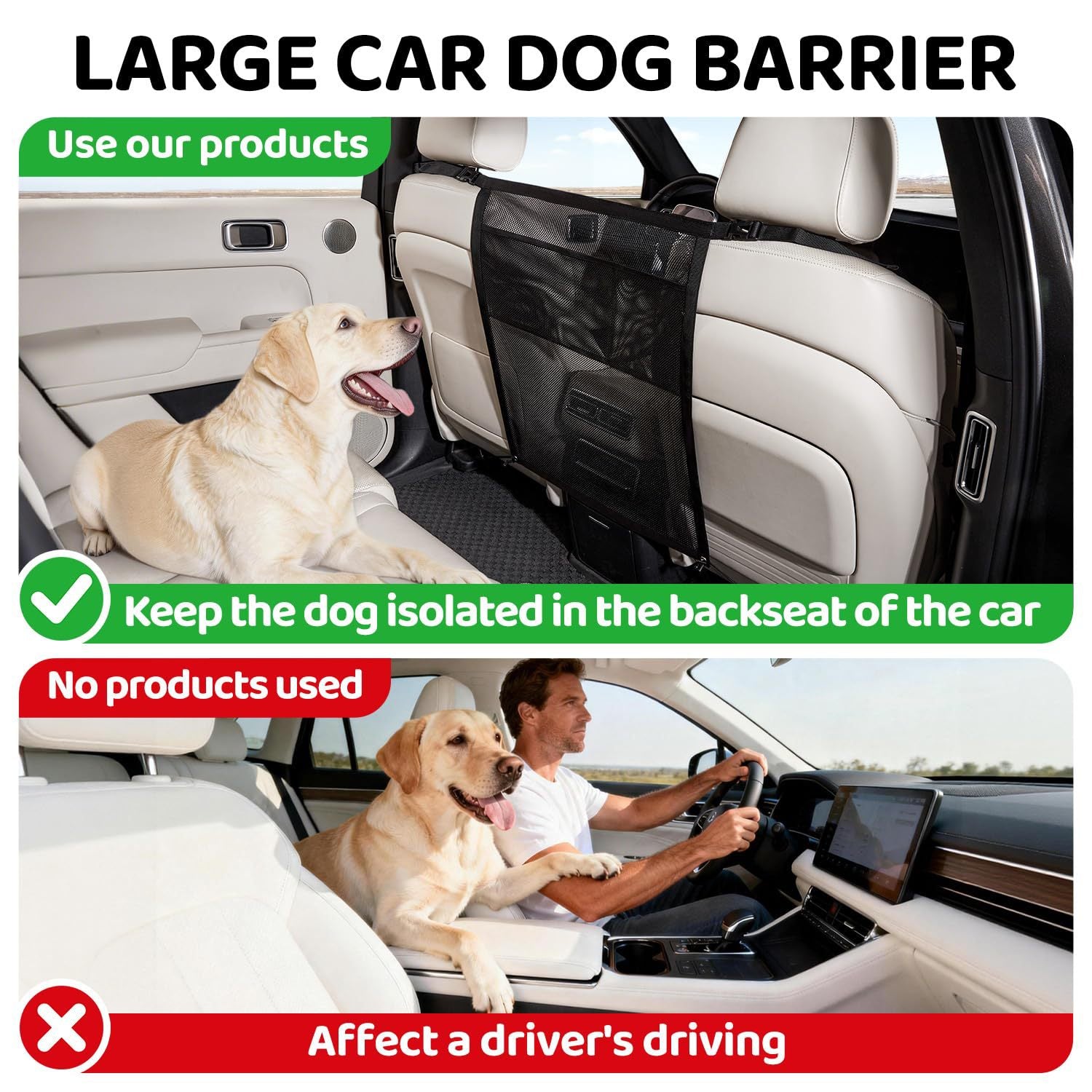 Barrière du réseau de voiture de chien